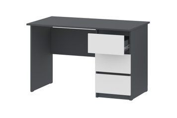 Стіл комп'ютерний Formo-4 (120х60х75 см, антрацит + білий) phtn-str-p-ns-ntc-bl фото