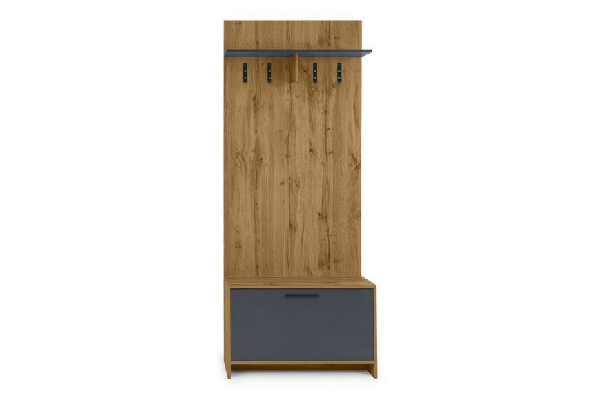 Вішак для передпокою NordicNest-3 (дуб аппалачі і антрацит, 80х34х200 cм) lvsh-th3-db-ppl-ntr фото