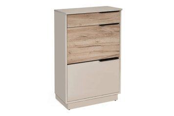 Тумба для взуття Поларо-3 (60 &times; 35 &times; 97 см, кашемір + дуб крафт сірий) md-tmb-vz-vzt-km-db-kr-sr фото