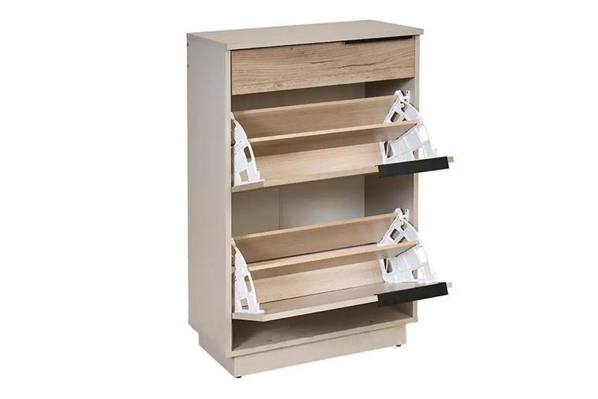 Тумба для обуви Поларо-3 (60 &times; 35 &times; 97 см, кашемир + дуб крафт серый) md-tmb-vz-vzt-km-db-kr-sr фото