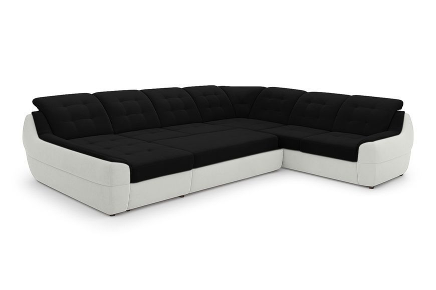 Кутовий диван Спейс XXL (375 &times; 310 см, чорний з молочним) IMI Premium kspsxxl-ll-99-1 фото