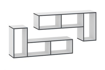 Полиця Formo-1 (110,4х29х52 см, білий + кромка антрацит) phtn-mks-ns-bl-kntc фото