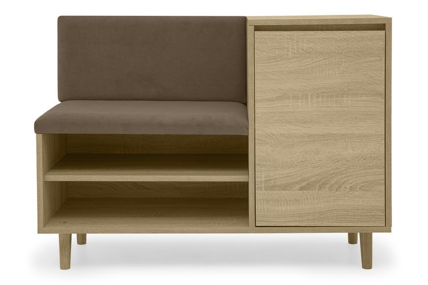 Тумба для взуття з сидінням FrostFeel-12 (дуб сонома і лілі 09, 100х40х73 см) ltmb-to12-db-snm фото