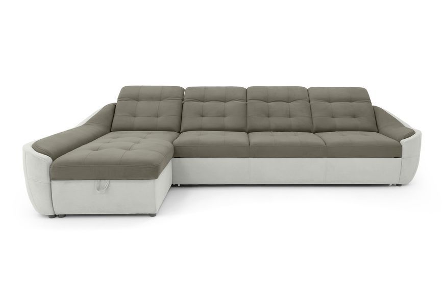 Кутовий диван Спейс АМ3 (337 &times; 187 см, бежевий з молочним) IMI Premium ksps-AM3-ll-09-01 фото