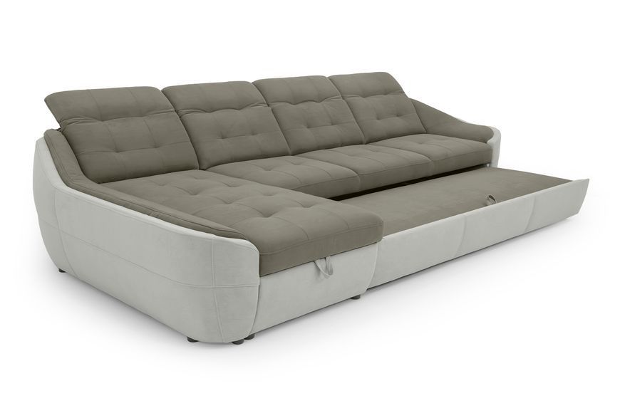 Кутовий диван Спейс АМ3 (337 &times; 187 см, бежевий з молочним) IMI Premium ksps-AM3-ll-09-01 фото