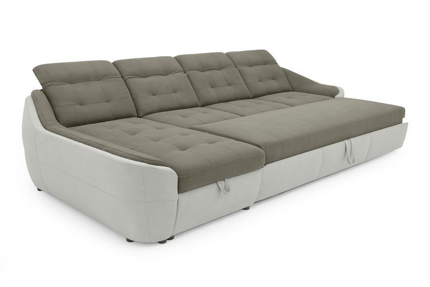 Кутовий диван Спейс АМ3 (337 &times; 187 см, бежевий з молочним) IMI Premium ksps-AM3-ll-09-01 фото