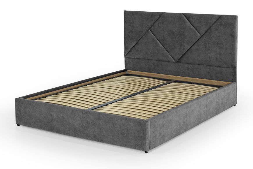 Ліжко з матрацом Цинія (160 &times; 200 см, Pocket Spring, велюр, без підйомного механізму, темно-сірий) IMI tsn-am160x200tsb-mt фото