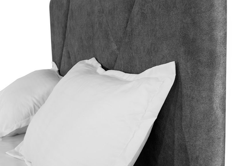 Ліжко з матрацом Цинія (160 &times; 200 см, Pocket Spring, велюр, без підйомного механізму, темно-сірий) IMI tsn-am160x200tsb-mt фото