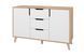 Комод Blocio (120х40х75,5 см, сонома + белый) ph-kmd-k3-2rt-snm-bl фото
