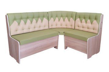 Кухонный уголок MossLodge-1 (120 &times; 150 см, флай 2234 + 2207 и дуб сонома трюфель, зеленый) l-kt-mrzh-fl2234-fl2207 фото